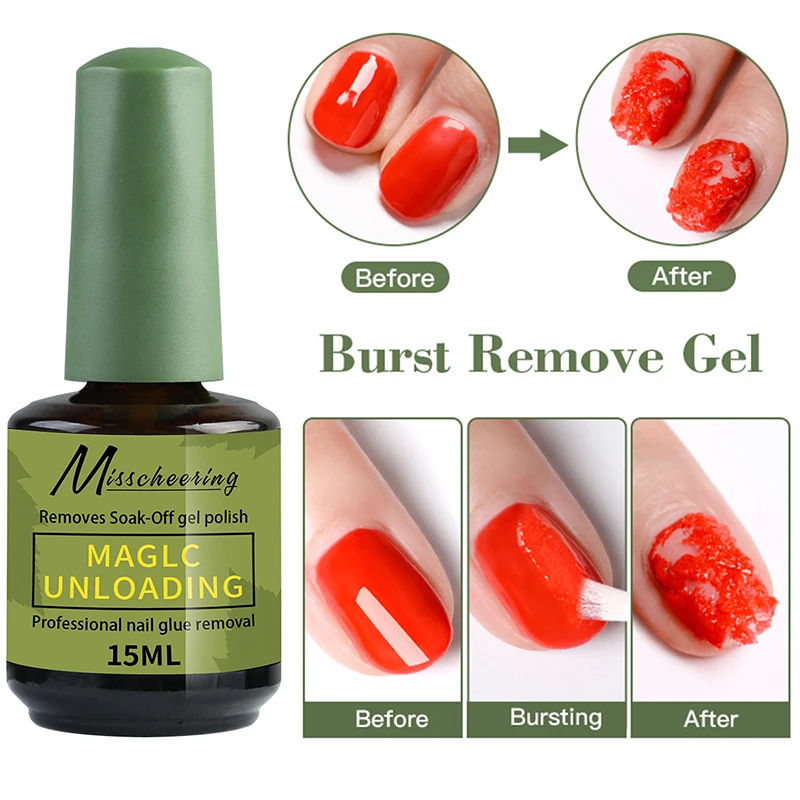 15 ml Nagellackentferner für Nägel in 3–5 Minuten. Entfernt leicht die halbpermanente Soak-Off-UV-Gel-Nagellack-Burst-Gel und Nagellacke