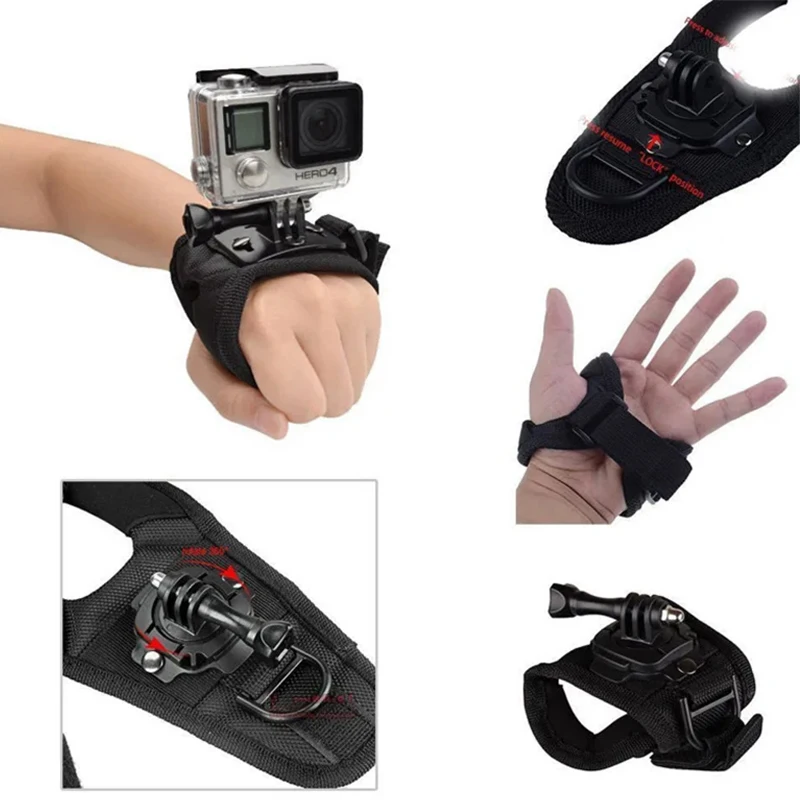 Correa de muñeca para brazo Plam, soporte de banda para montaje en tobillo, soporte de ciclismo para GoPro 13 12 11 10 9 Insta360 X5 X4 DJI Action 5 Pro 4, accesorios