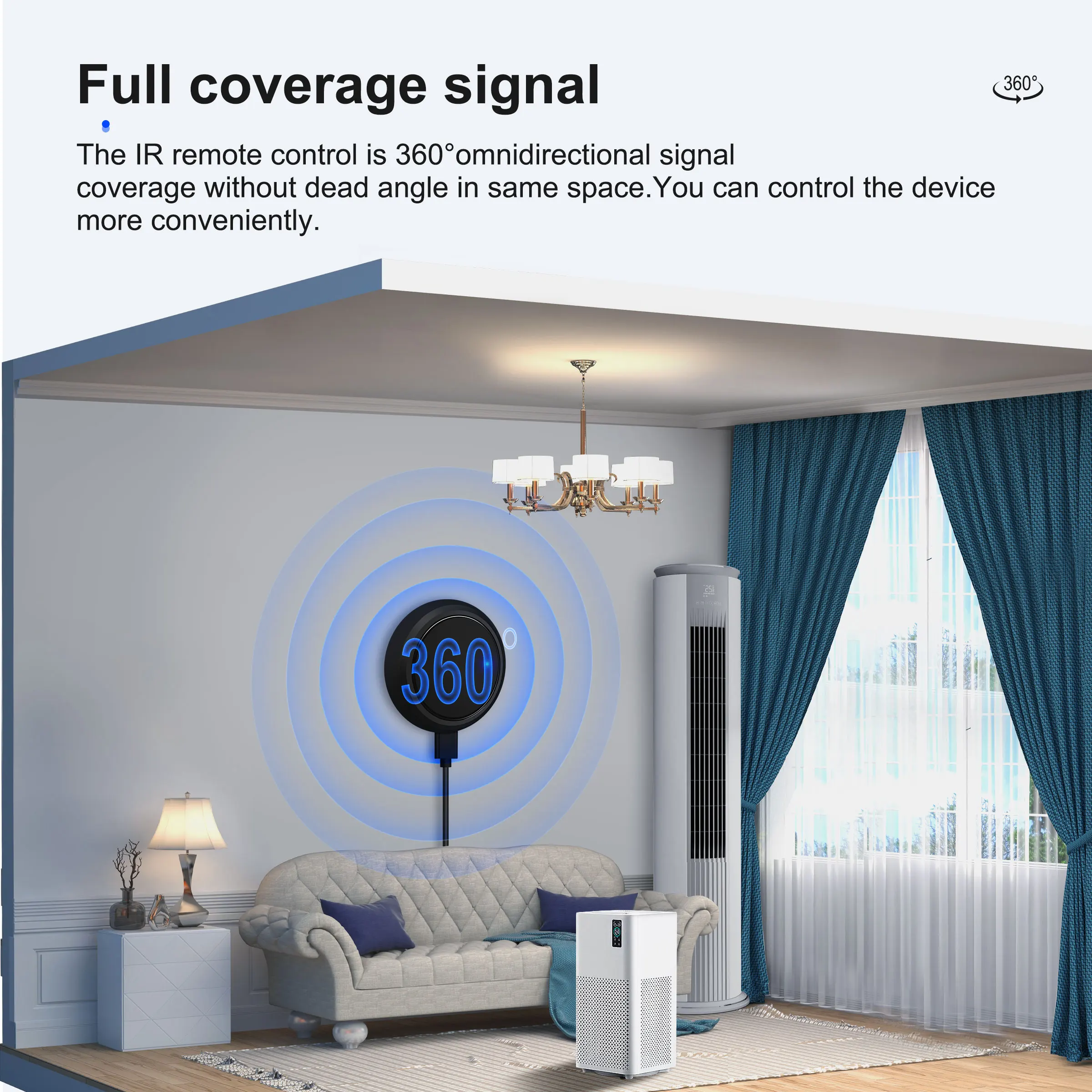 Mando a distancia IR inteligente GIRIER Tuya, Blaster remoto infrarrojo universal WiFi para AC TV DVD STB, funciona con Alexa Google Home