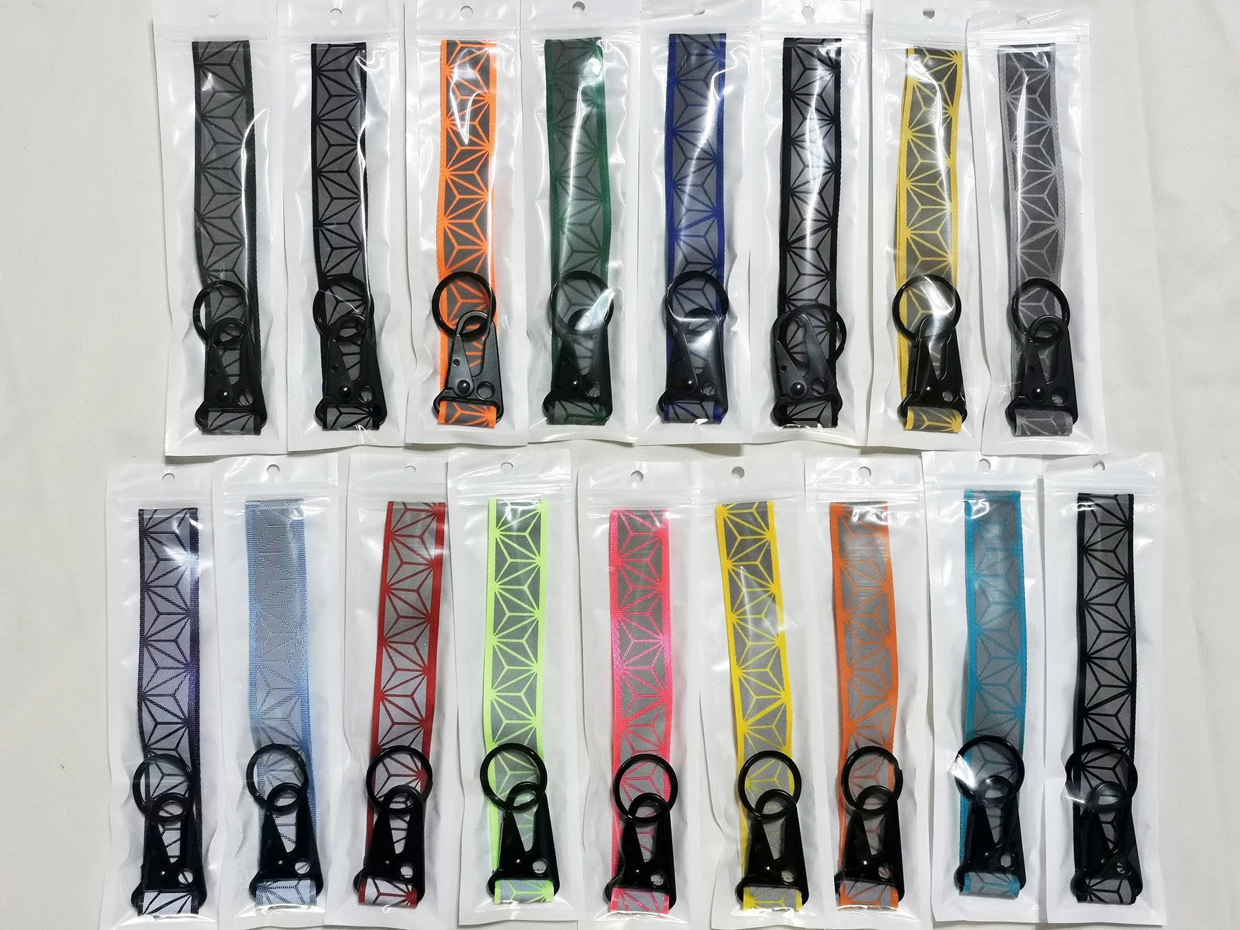 Xe Ô Tô Phản Quang Móc Khóa Cao Tầm Nhìn Webbing Chất Liệu Xanh Huỳnh Quang Cho Túi Mặt Dây Chuyền Phụ Kiện 2.5cmX18cm