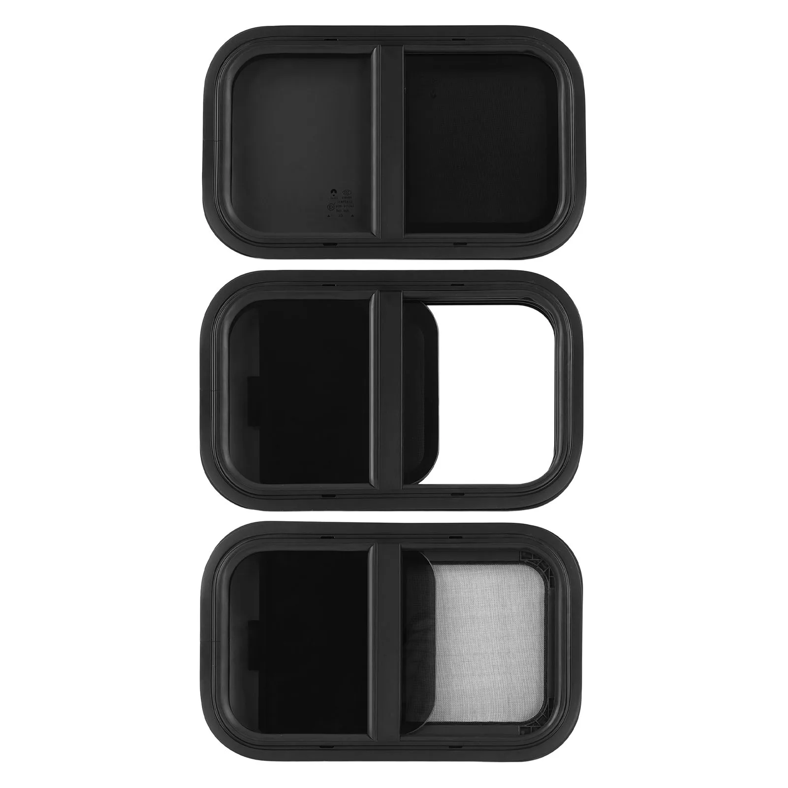 RV Push Pull Window Rounded Corner Waterproof Sealed UV Proof Smooth Polished For Camper Engineering Vehicle