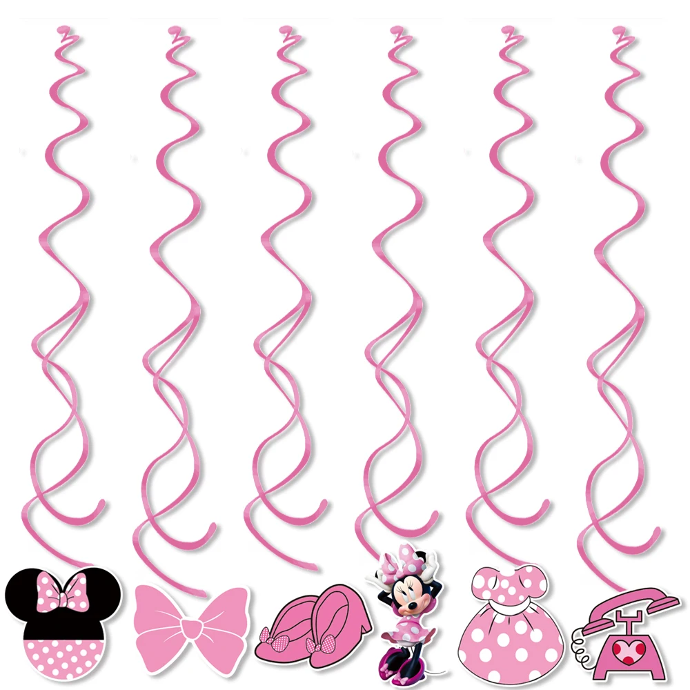 Minnie Bữa Tiệc Sinh Nhật Con Trang Trí Cô Gái Dùng Một Lần Bộ Đồ Ăn Balloon Ly Tấm Khăn Trải Bàn Bóng Bé Tắm Bên Suppl