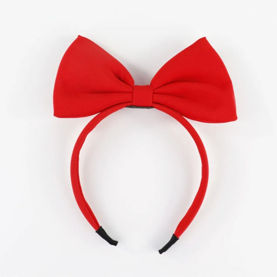 น่ารักสาวสีแดง Big Bow Headband Snow White คอสเพลย์ Props Headwear สําหรับเด็กหัว Hoop เจ้าหญิงแถบคาดศีรษะผมอุปกรณ์เสริม