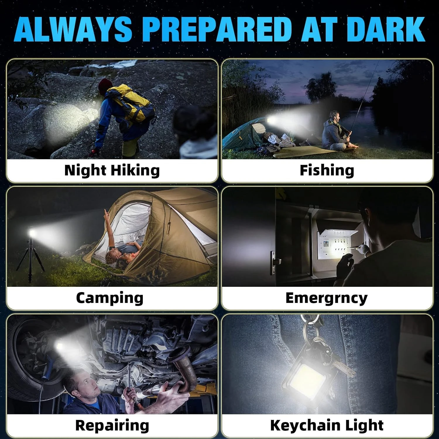 1/2/3/5 Uds Mini linterna LED COB llavero luz recargable impermeable lámparas de Camping reflector para pesca al aire libre senderismo