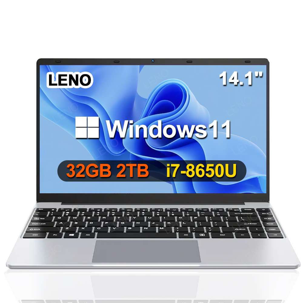 LENO HOT 14,1 "portátil ultradelgado 32GB 2TB Intel Core i7 8650U Windows 11 ordenador para juegos PC Gamer Oficina Notebook 1920*1080 HD