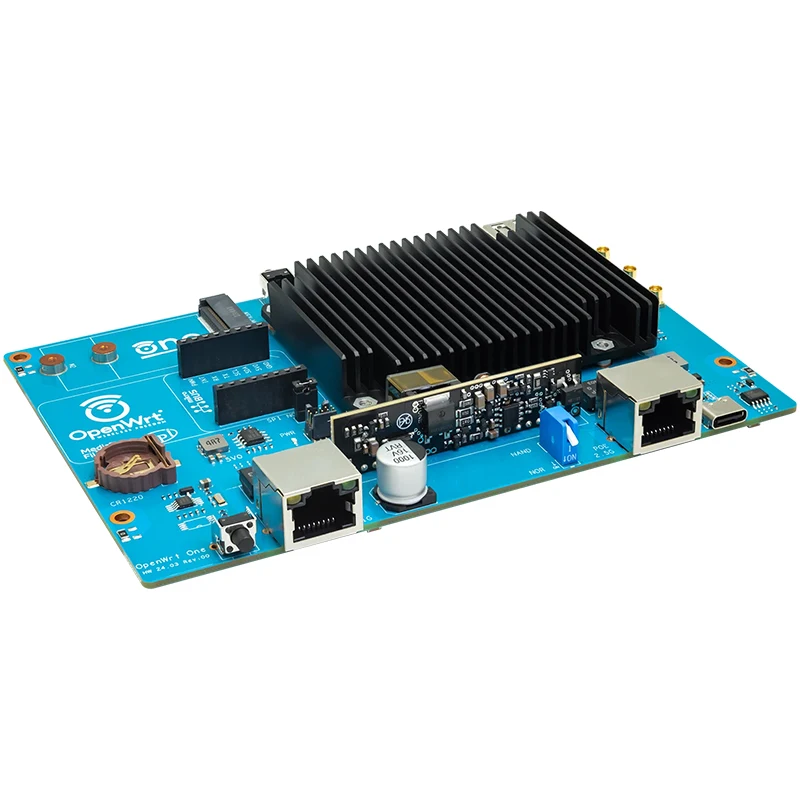 Banana Pi OpenWrt One MediaTek MT7981B 1GB DDR4 2.5GbE RJ45 y Gigabit Ethernet RJ45 256 MiB SPI NAND enrutador inteligente + caja de alimentación