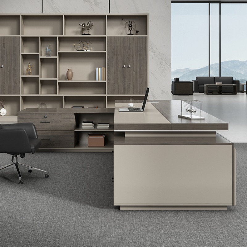 Mesa de armazenamento chefe moderna, acessórios de luxo, armário de trabalho, conferência, recepção, jogos, designer, móveis de escritório