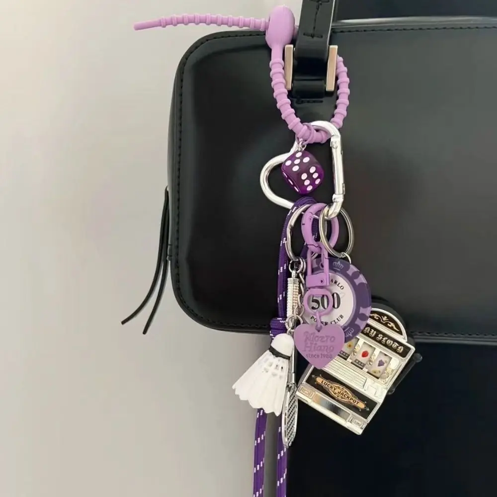 Couple Bag Hanging Keychain Phone Pendant Keyring Creative Woven Rope Metal Bag Accessories Handbag Gift Men Women Jewelry