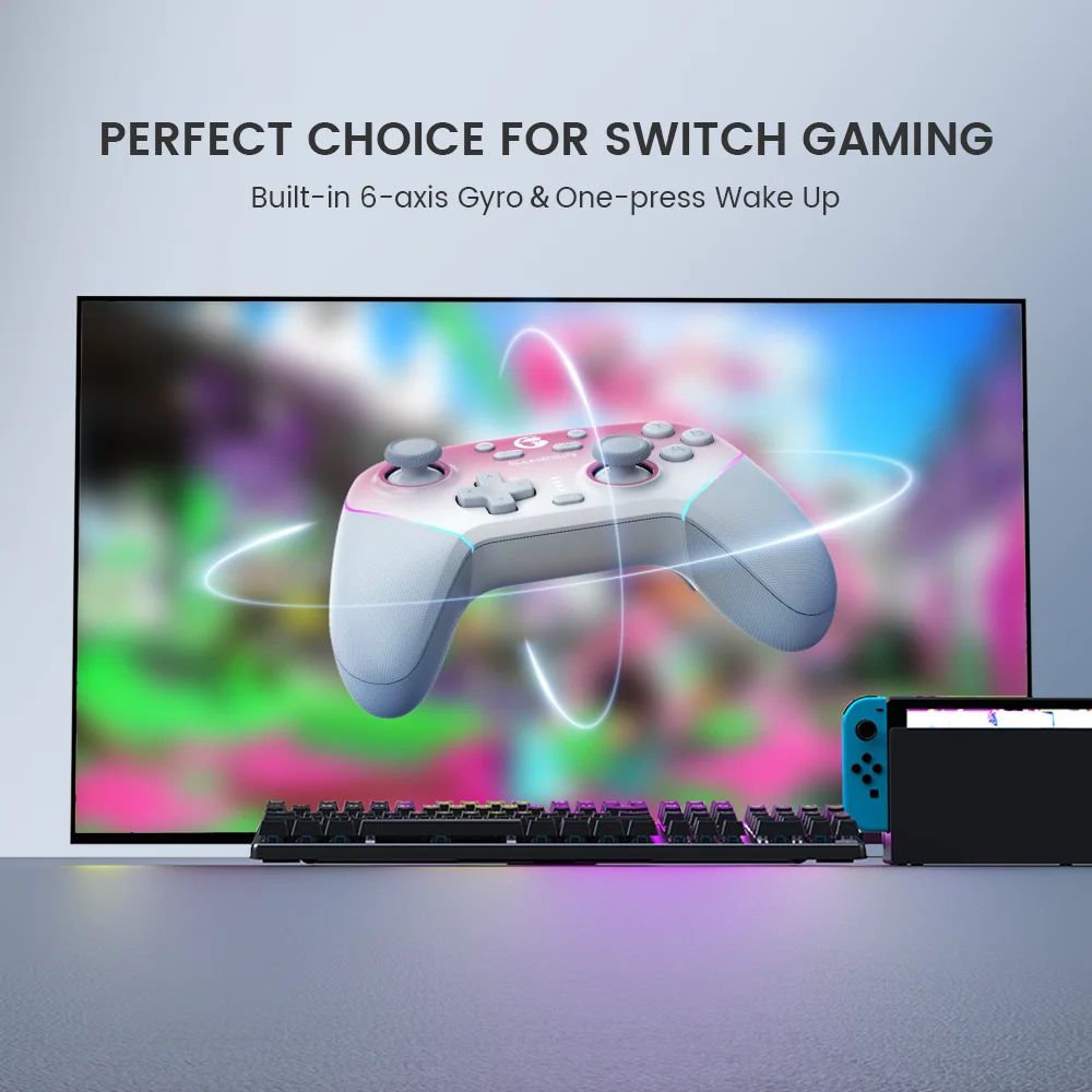 Gamesir super nova controlador sem fio t4n nova pro bluetooth gamepad joysticks de efeito hall para pc nintendo switch android ios
