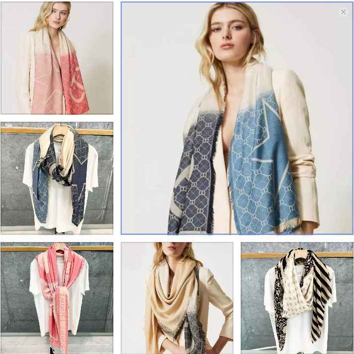Comercio exterior artículos originales italia nuevo caliente y cómodo twinset mujer chal bufanda mujer