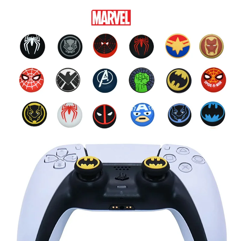 2 шт. силиконовая крышка для джойстика Marvel для PlayStation 5 PS5 PS4 Xbox X, аксессуары для контроллера, защитный колпачок для игрового джойстика