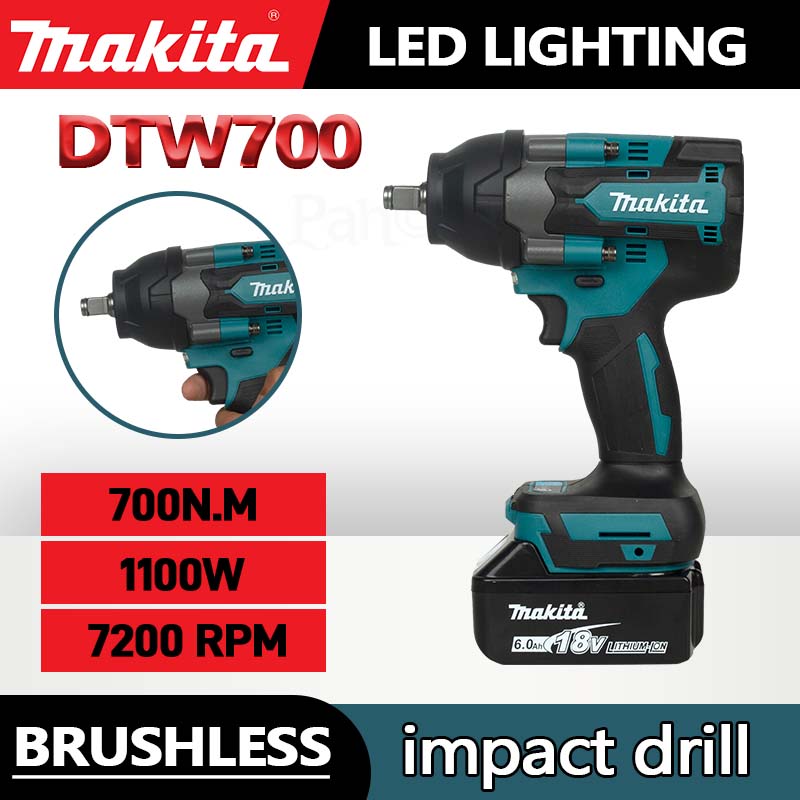 Makita accu-slagmoersleutel borstelloze motor variabele snelheid elektrische sleutel hoge efficiëntie duurzaam DTW700