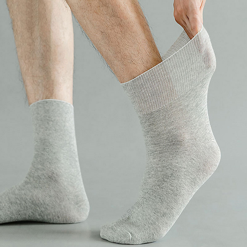 5 pares de calcetines de talla grande EUR 45-50 para prevenir venas varicosas, calcetines de algodón para pacientes diabéticos, calcetines de boca sueltos para hombre y mujer, medias cómodas