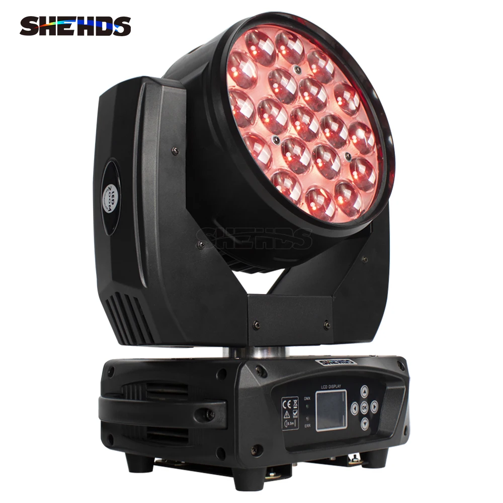 SHEHDS 2 Chùm Tia + Rửa 19X15W RGBW Zoom Di Chuyển Đầu Chiếu Sáng Cho Disco KTV Đảng Tự Do giao Hàng Nhanh Chóng