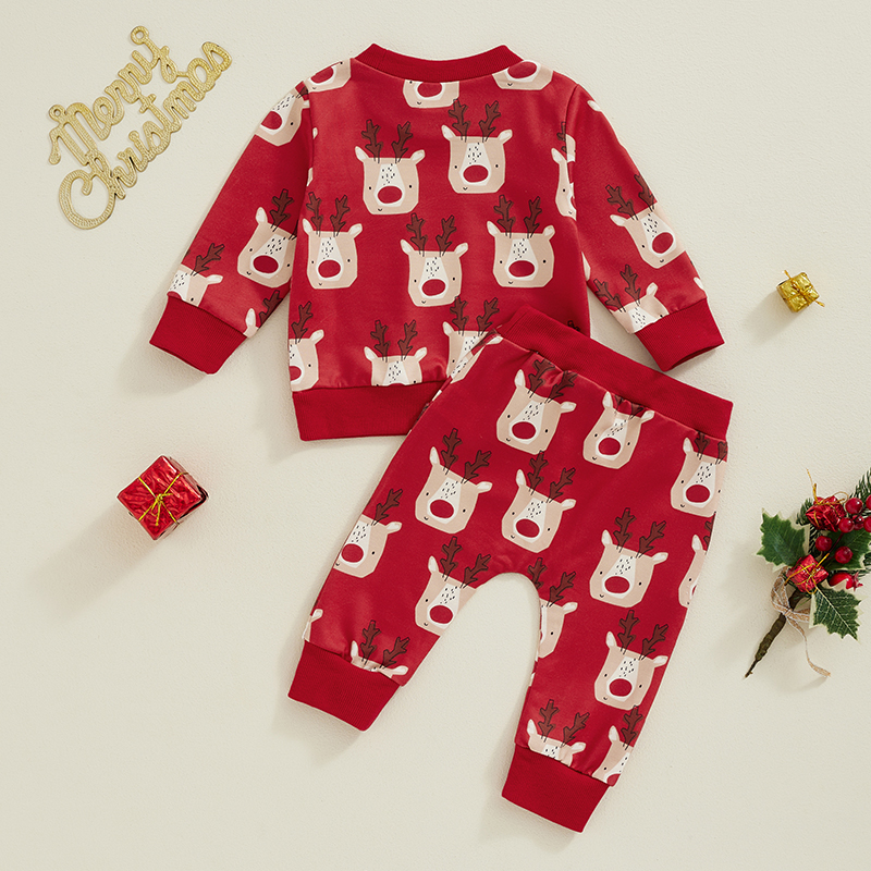 Lioraitiin-conjunto navideño para bebé, sudadera de manga larga con cuello redondo y cintura elástica, pantalones de chándal con estampado de alce de dibujos animados, 2024, 07-13