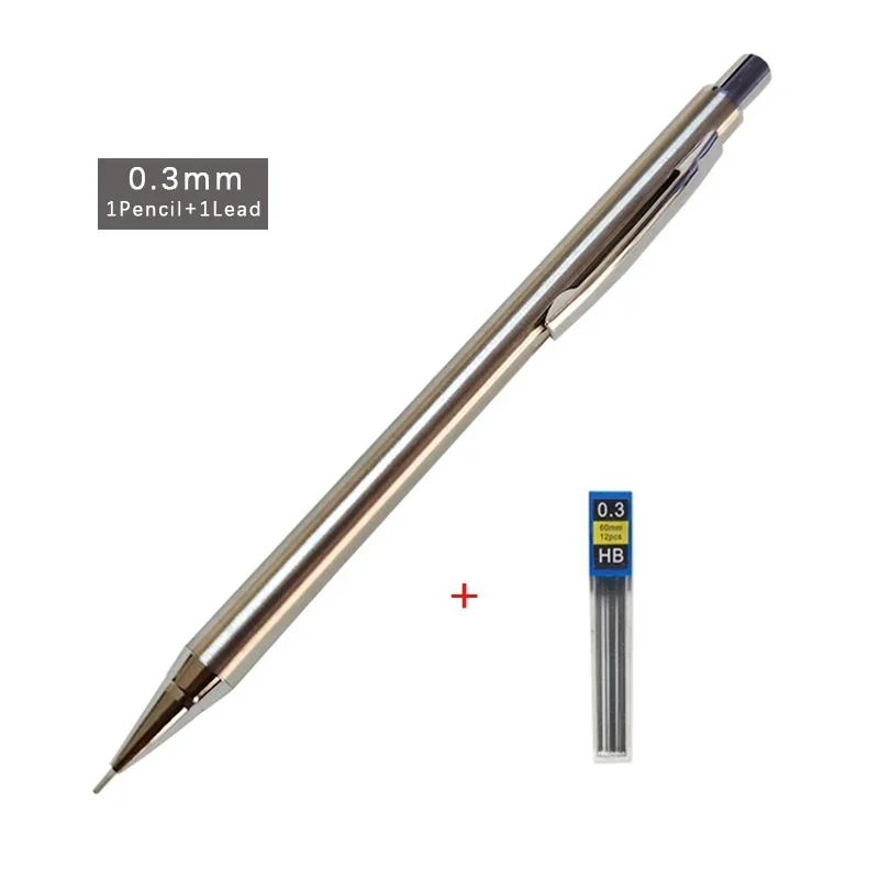 Full Kim Loại Cơ Khí Bút Chì 0.3Mm/0.5Mm/0.7Mm/0.9Mm Chất Lượng Cao HB Tự Động Bút Chì học Trường Viết Văn Bút Chì Vật Dụng Văn Phòng