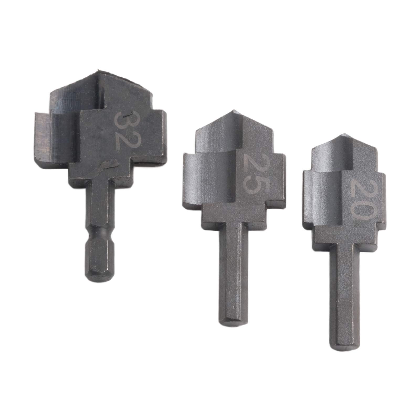 3pcs PPR Lifting Drill Bit Step Socket Water Pipe Expansion Connector Drill Punch Plumber Reamer Ream Hole Elbow Tee Tool