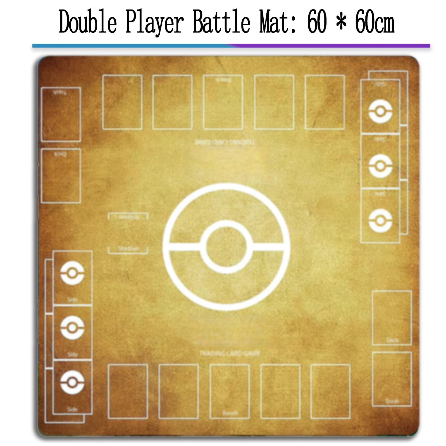 Карты PTCG Playmat Pad для двух человек, карта для одного человека, классическое мультяшное изображение, Чаризард Mewtwo Bulbasaur Charmander Squirtle Meowth