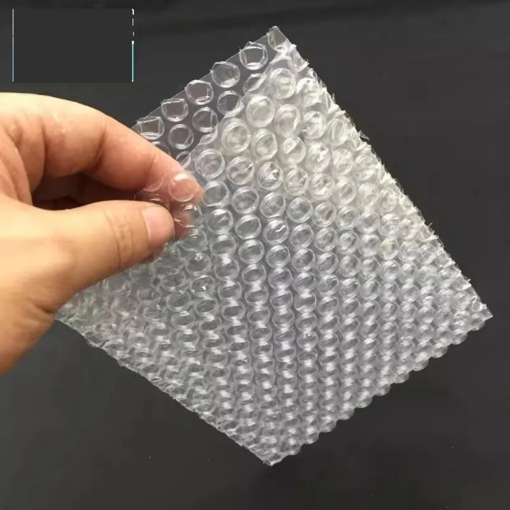 50 pçs 20x30cm plástico envoltório envelope branco bolha sacos de embalagem pe claro à prova de choque saco de embalagem filme duplo saco de bolhas