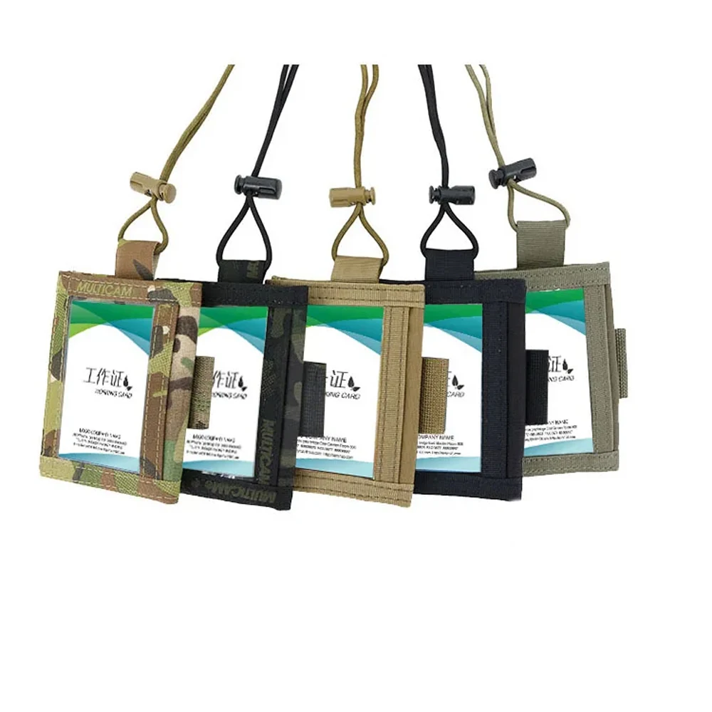 Estuche para tarjetas de identificación al aire libre, bolsa con cordón para el cuello y organizador de tarjetas de crédito, monedero para cambiar