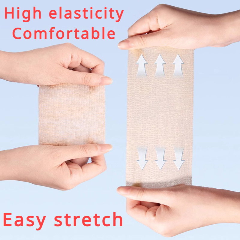 Vendaje elástico autoadhesivo desechable, 5cm x 4,5 m, para tubo de mango, accesorios de tatuaje, cinta de gasa, herramienta de primeros auxilios, 3 uds.
