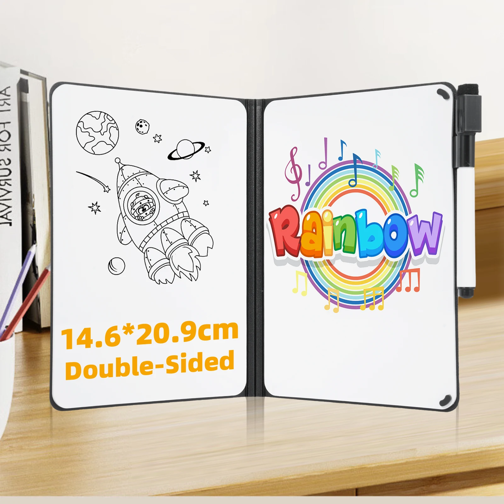 Double Sided Dry Erase Boards A5 Whiteboard Portable Writing Board with Marker & Foam Eraser For Students School Office Meeting