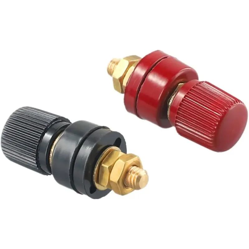 2 Stücke Schwarz/rot Neue 6mm Messing Stud Premium Fernbedienung Batterie Power Junction Post Connector Terminal Kit Automotive Anschlüsse