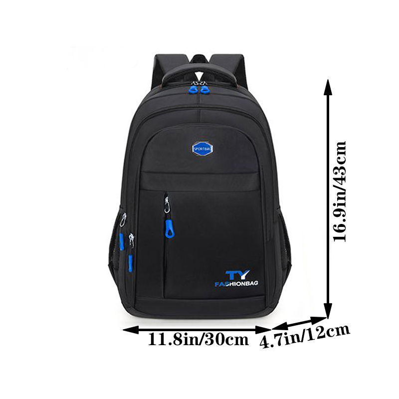 Neutral style backpack suitable for commuting, multi-zippered for business travel, business trip, double-shoulder backpack