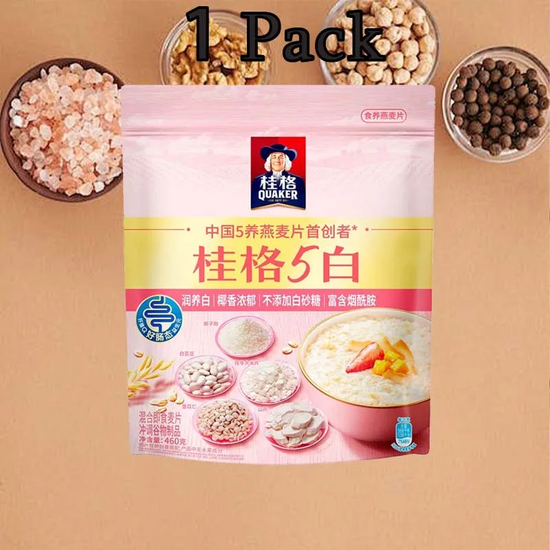 QUAKER  Mixed Instant Oatmeal 18.29oz(518g)*1 pack Instant breakfast for satiety, no cooking, meal replacement