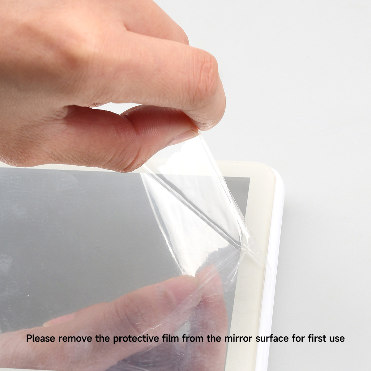 Espelho hd para carro, espelho de maquiagem com três engrenagens, ajuste de placa de viseira solar, espelho retrovisor interno, tela sensível ao toque regulável, espelho de vaidade automático