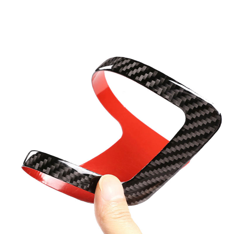 Untuk VW Touareg 2011 2012 2013 2014 2015 2016 2017 2018 Konsol Tengah Serat Karbon Potongan Penutup Bingkai Sakelar Penyejuk Udara