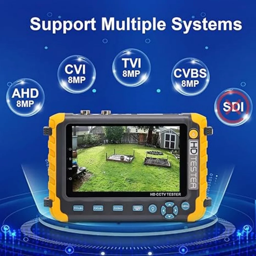 PEGATAH тестер монитора камеры видеонаблюдения IV8W 8MP AHD/CVI/TVI CVBS CCTV тестер камер AHD тестеры с HDMI VGA вход видео тестер