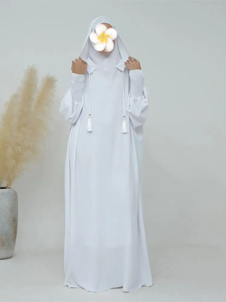 ラマダン Niqab Khimar イスラム教徒アバヤドバイトルコイスラム教の祈りの服アフリカのドレス女性のためのドレスカフタンローブファム Musulmane
