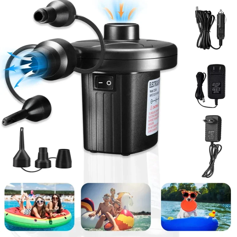 Elektrische aufblasbare Pumpe, Mini-Luftkissen, tragbare Campingpumpe, schnelle Füllung, Matratze, Schwimmbad, Luftfüllgebläse, Injektor
