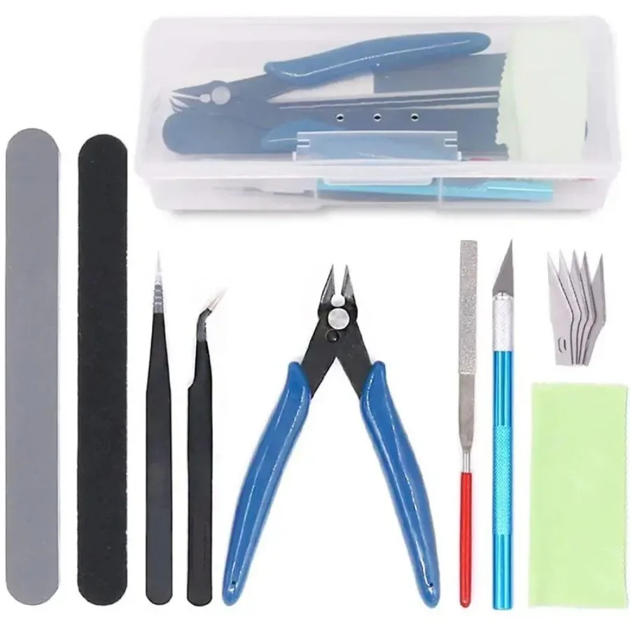 Modèle outils de base artisanat bricolage modèle de voiture passe-temps bâtiment réparation outil d'assemblage débutant ciseaux faits à la main pince à épiler
