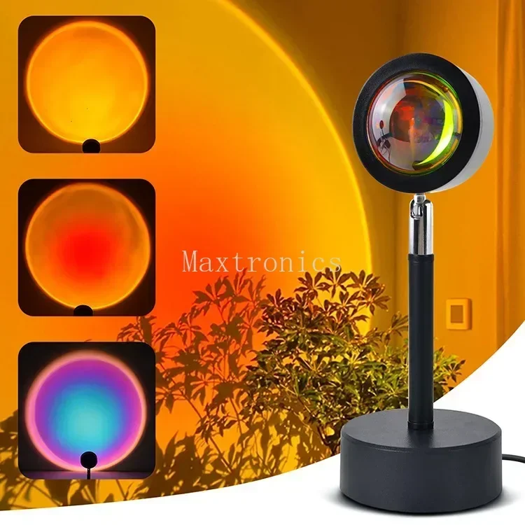 LED-Sonnenuntergangslampe TUYA Bluetooth / WIFI App-Steuerung Bunte wechselnde Musiksynchronisierung für Broadcast Schlafzimmer Home Decor Regenbogenlicht