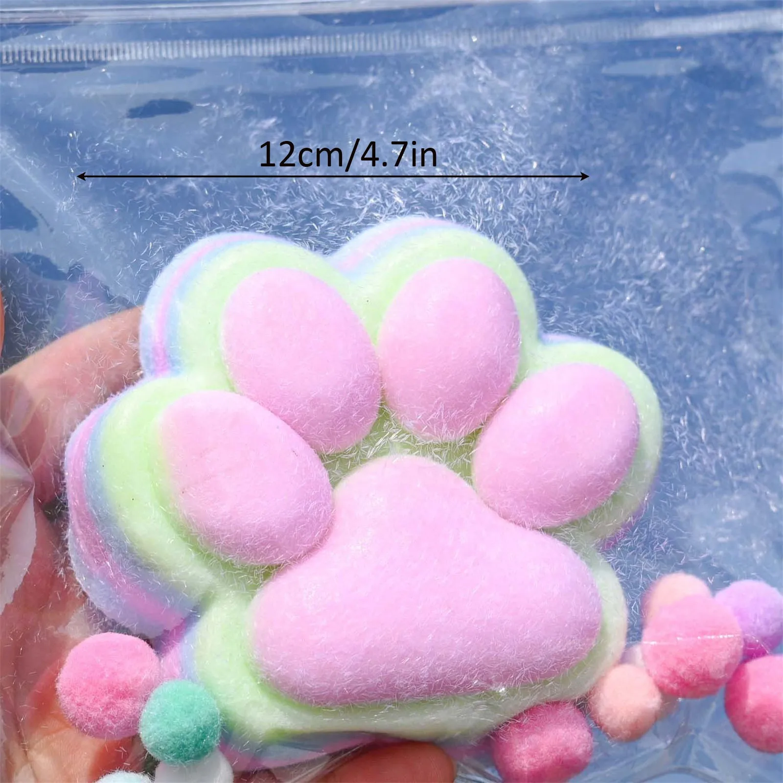 Taba Squishy 고양이 발 감압 장난감, 스트레스 해소를 위한 끈끈하고 부드러운 꼬집기 및 감압 장난감, 재미있는 선물
