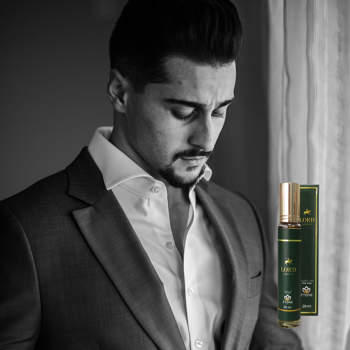 Perfume Masculino Zyone Lord Green 28ML Eau de Parfum EDP Alta Fixação - Envio do Brasil