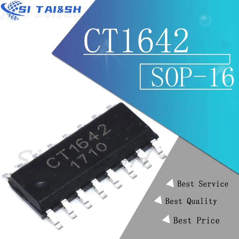 10pcs  CT1642 CT1642D  LED Black plastic protective case For SOP-16
