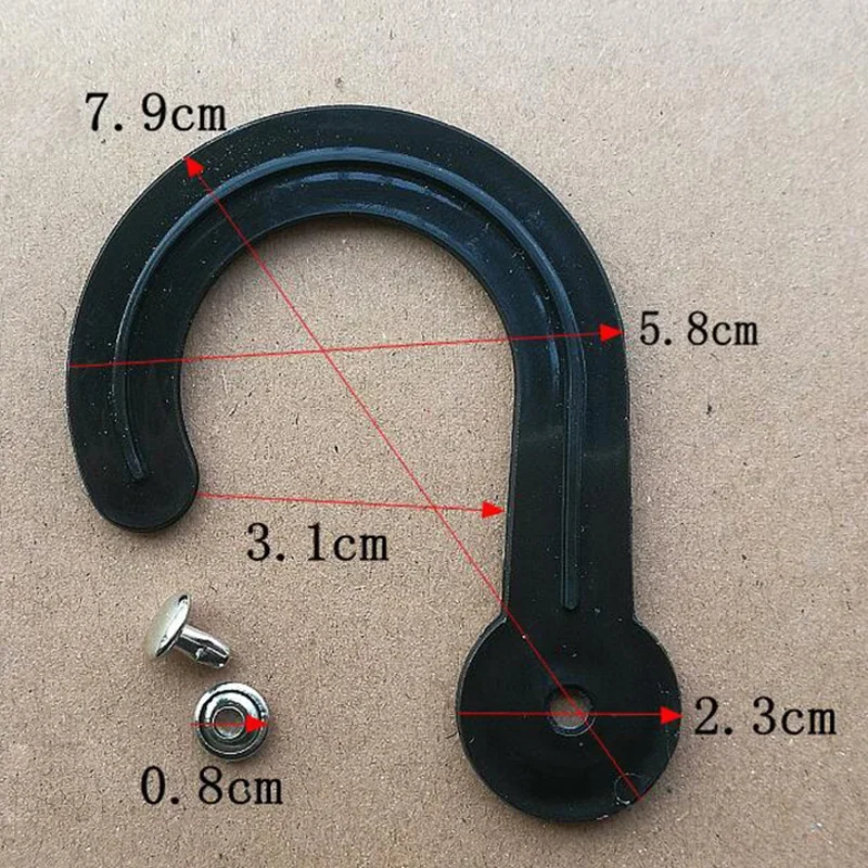 100pcs พลาสติกขนาดใหญ่หัวตะขอ Rivets ผ้าหนัง Swatch ตัวอย่างหัวแขวนยักษ์แขวน J-Hook Secured จอแสดงผลตะขอ
