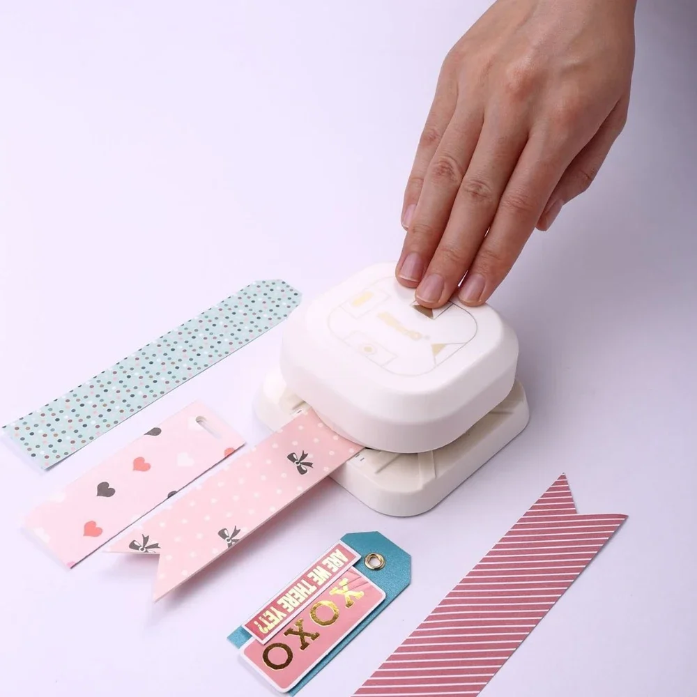 4 in 1 Tag Punch Angolo più rotondo Taglierina di carta Tag Punch per Scrapbooking Card 3 in 1 Carta di carta Carta fotografica Fai da te
