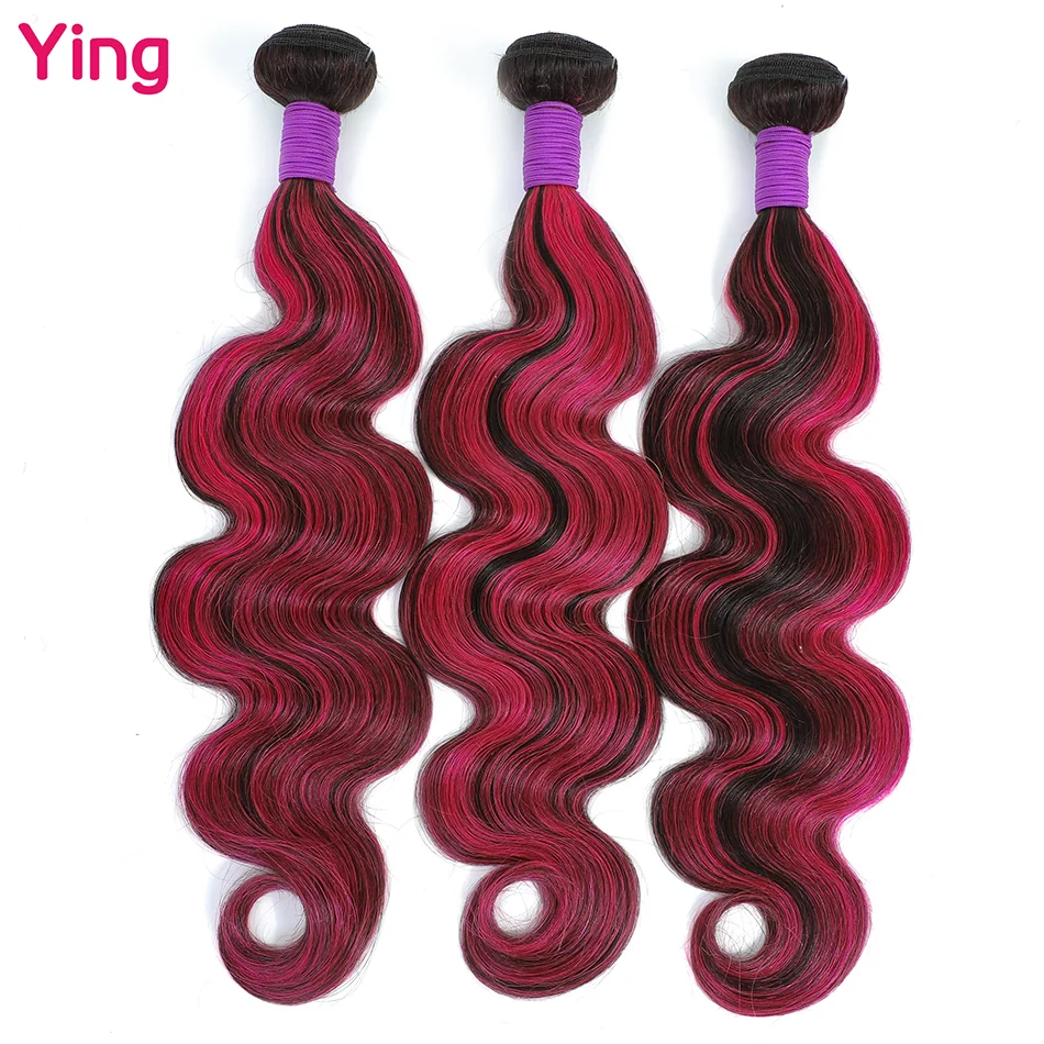 Destaque Pink Body Wave 3 Pacotes com fechamento 4x4 28 Pacotes de 30 Polegada com Frontal 100% Remy Hair Weave Bundle com fechamento