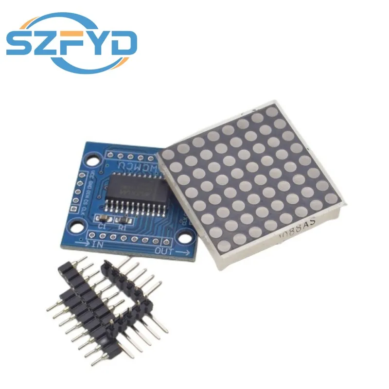Max7219 módulo de controle de matriz de pontos, driver de controle de microcontrolador, kit diy, módulo de exibição de led mcu