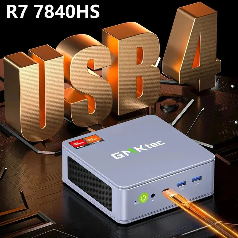 GMKtec K6 MINI PC Ryzen 7 7840HS До 5,1 ГГц Windows 11 Pro DDR5 NVME SSD WIFI6 BT5.2 2,5G Lan игровой компьютер
