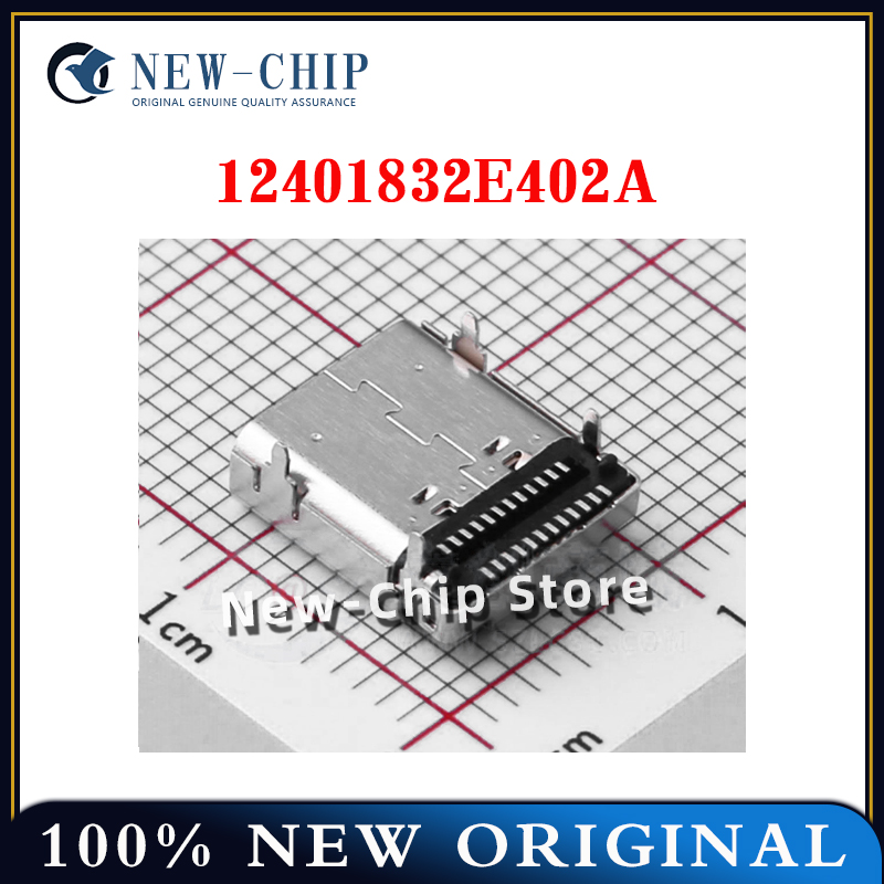 2pcs-50 teile/los 12401832 e40 2a 12401832 usb stecker buchse typ-c rcpt r/a top mount dual smt neues original