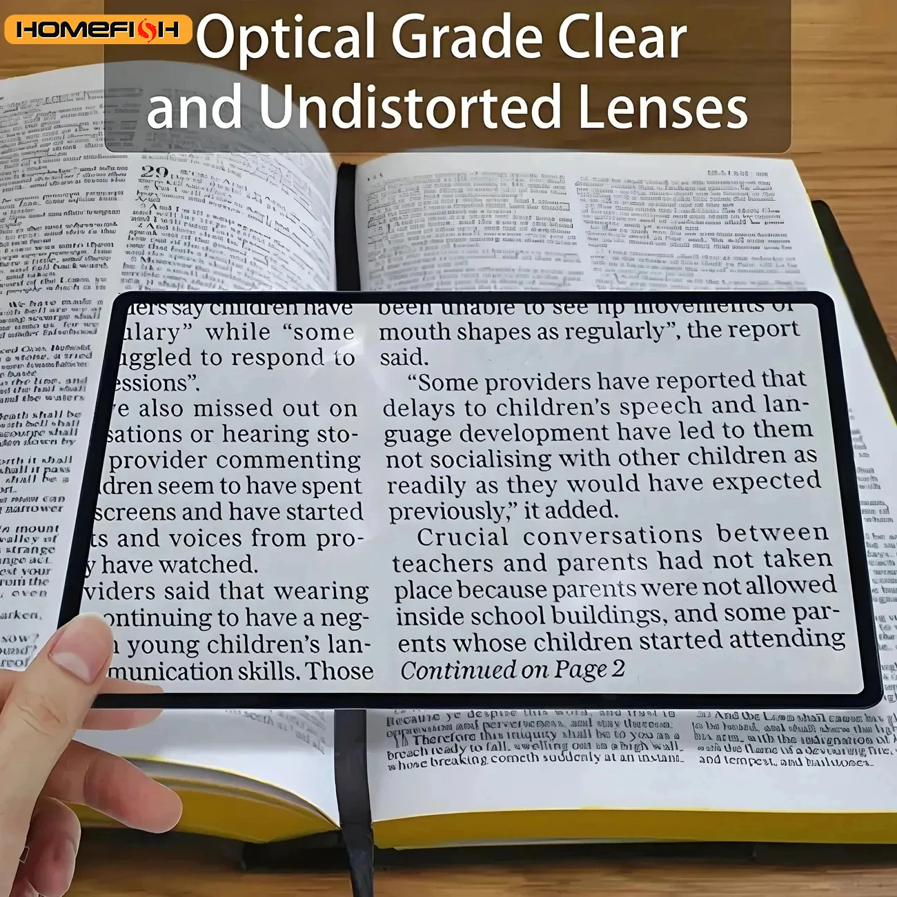 Full Page Magnifying Glass Large Sheet Reading Aid Lens for Books Documents