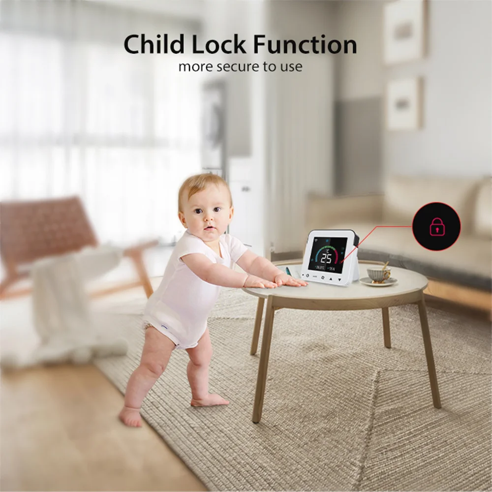 Smart Tuya WiFi Thermostat Air Conditioner IR Temperature Humidity Infrared LCD  Control Touch Screen USB Power Google Home Alex