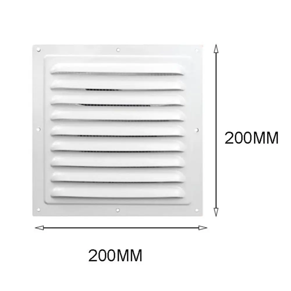 Aluminiumlegierung, Lüftungsgitter, Luftsystem, Netzabdeckung, Bildschirm, Auspuff, Auslass, Fenster, quadratische Entlüftung, 100/150/200/250/300/400 mm
