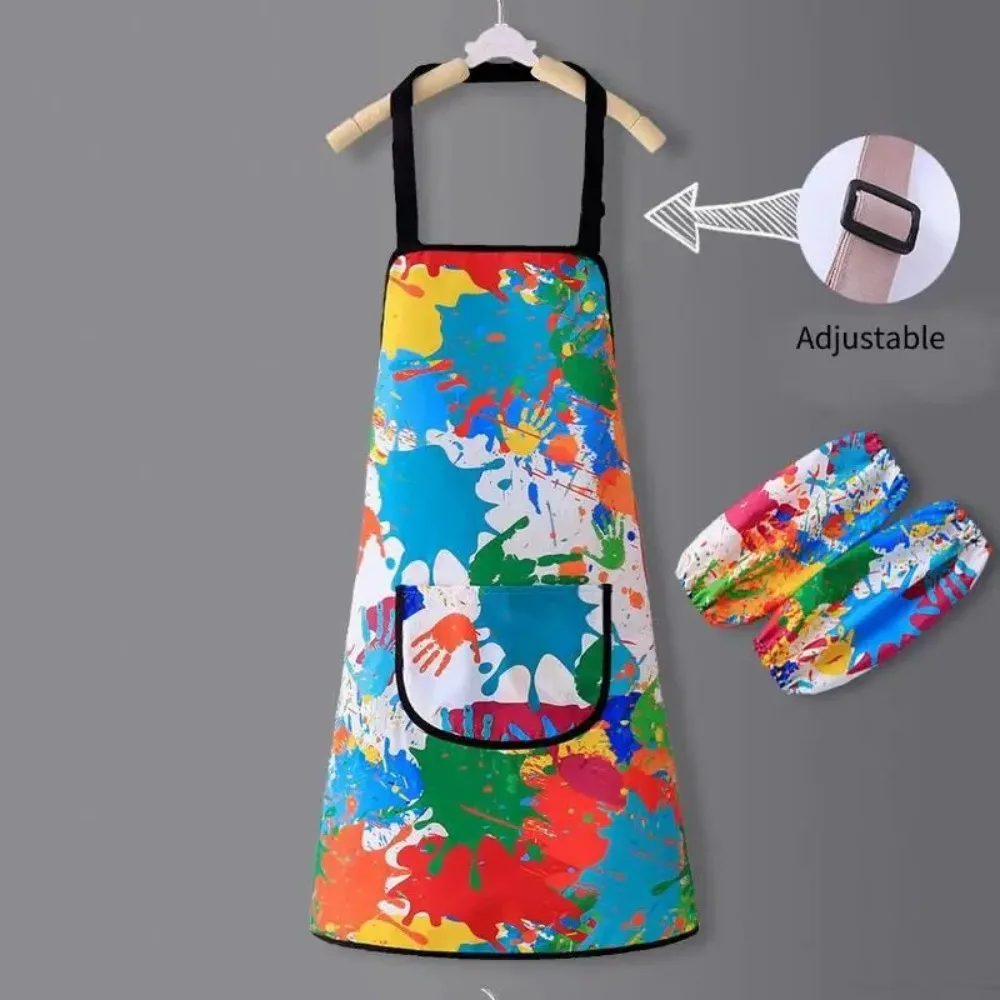 Hadiah Celemek Lukisan Anak-anak Poliester Celemek Seni Tahan Air Mudah Dibersihkan Kostum Cosplay Celemek Memanggang