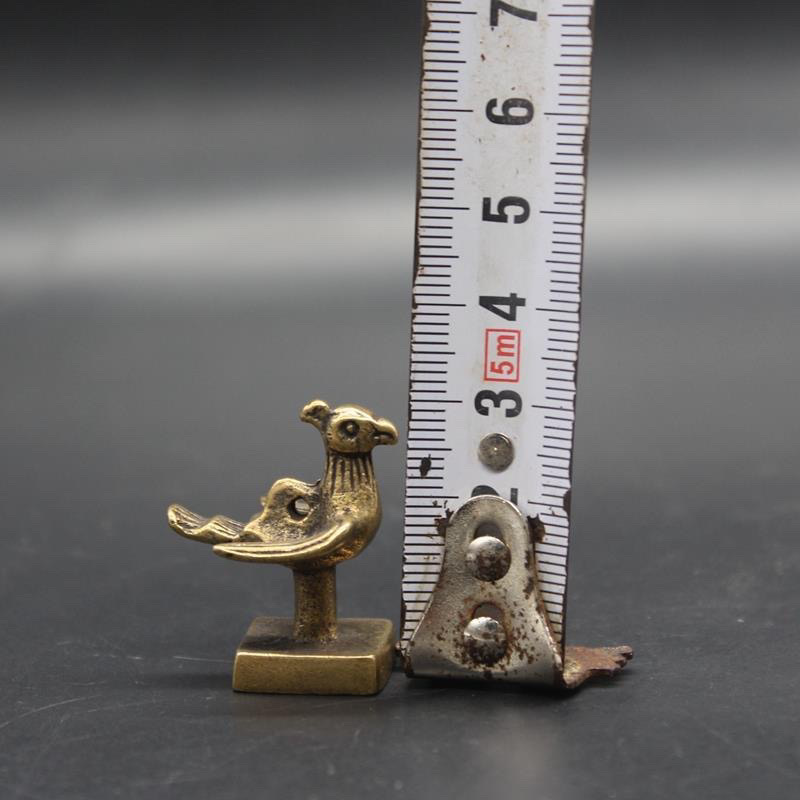 Antique Collectible Qing Dynasty Qianlong Bird Seal Stamp Copper Seal